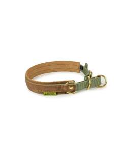 WALDKAUZ Zug-Stopp-Halsband Bremso Oliv XL