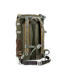 STEINKAUZ Waxcottonrucksack &bdquo;Bushmann&ldquo;, Wax-Oliv