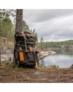 STEINKAUZ Waxcottonrucksack &bdquo;Bushmann&ldquo;, Wax-Oliv